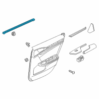 OEM 2021 Honda Insight Weatherstrip, R RR Door Diagram - 72835-TBA-A01