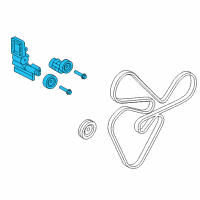 OEM Hyundai Santa Fe Tensioner Assembly Diagram - 25280-2G000