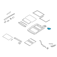 OEM 2011 Nissan Murano Motor Assy-Sunroof Diagram - 91232-1AA1A