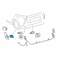 OEM 2018 Toyota Prius Prime Park Sensor Diagram - 89341-58070-B0