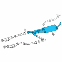 OEM 2020 Nissan NV3500 Exhaust Muffler Assembly Diagram - 20100-9JK1A