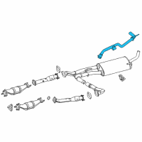 OEM 2017 Nissan NV1500 Exhaust Tube Assembly, Rear Diagram - 20050-1PE0A