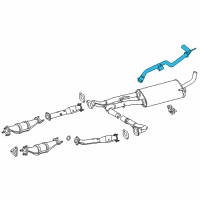 OEM Nissan NV3500 Exhaust Tube Assembly, Rear Diagram - 20050-1PE0A