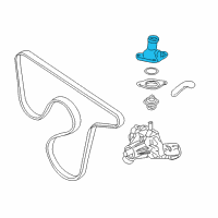 OEM Chevrolet G30 Engine Coolant Outlet Diagram - 14081284