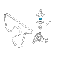 OEM 1993 Pontiac Firebird Thermostat Housing Seal Diagram - 12551507