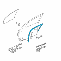 OEM 1995 Pontiac Sunfire Channel Asm-Front Side Door Window Diagram - 22729847