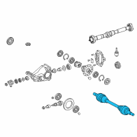 OEM 2019 Lexus LS500 Shaft Assembly, Rear Drive Diagram - 42330-50080