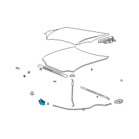 OEM Hyundai Sonata Latch Assembly-Hood Diagram - 81130-38000