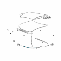 OEM 2003 Hyundai XG350 Cable Assembly-Hood Latch Release Diagram - 81190-38010