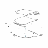 OEM 1999 Hyundai Sonata Rod Assembly-Hood Stay Diagram - 81170-38000