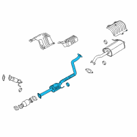 OEM Hyundai Elantra GT Center Muffler Assembly Diagram - 28650-A5400