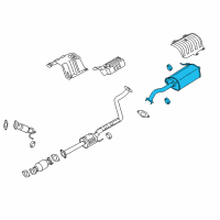 OEM Hyundai Rear Muffler Assembly Diagram - 28710-A5300