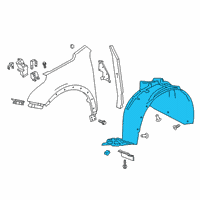 OEM 2022 Cadillac XT4 Fender Liner Diagram - 84557829