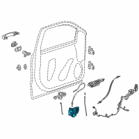 OEM Cadillac Escalade Lock Assembly Diagram - 13533616