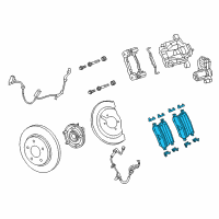 OEM Chrysler Pacifica Rear Disc Brake Pad Kit Diagram - 68318171AA