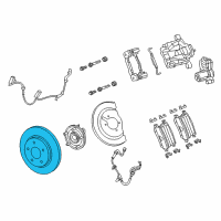 OEM 2018 Chrysler Pacifica Rear Brake Rotor Diagram - 68227707AA