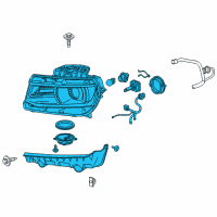 OEM Chevrolet Camaro Headlamp Assembly Diagram - 23398037