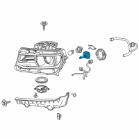 OEM Cadillac ATS Lower Beam Bulb Diagram - 13587843