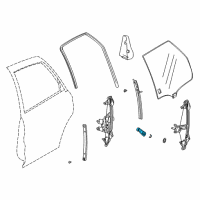 OEM 2001 Saturn LW300 Handle Asm, Front Side Door Window Regulator *Light Oak Diagram - 24424816