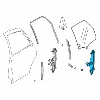 OEM 2002 Saturn L200 Rear Side Door Window Regulator Assembly Diagram - 22682243