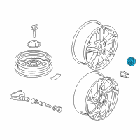 OEM Honda CR-Z Cap Assembly, Aluminum Wheel Center Diagram - 44732-SZT-J01