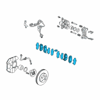 OEM 2004 Honda Civic Pad Set, Front Diagram - 45022-S7A-010