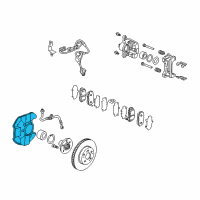 OEM 2003 Acura RSX Splash Guard, Front Brake Diagram - 45255-S01-A00