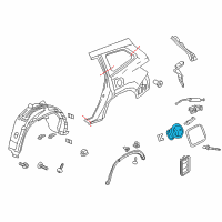 OEM 2017 Honda Pilot Adapter Assy., Fuel Filler Diagram - 74480-TG7-A00