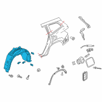 OEM 2021 Honda Pilot Fender, R. RR. (Inner) Diagram - 74551-TG7-A00