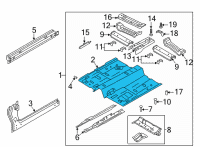 OEM Ford Escape PAN ASY - FLOOR - FRONT Diagram - LX6Z-7811135-F