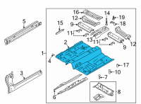 OEM 2022 Ford Escape PAN ASY - FLOOR - FRONT Diagram - LX6Z-7811135-F