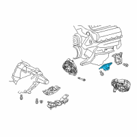 OEM 2006 Dodge Durango Bracket-Engine Mount Diagram - 52021636AB