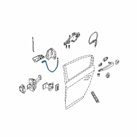 OEM 2009 BMW M3 Bowden Cable, Door Opener Diagram - 51-22-7-117-743