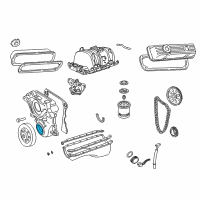 OEM 1996 Jeep Grand Cherokee Seal Pkg-Timing Case Cover Diagram - 4897297AA