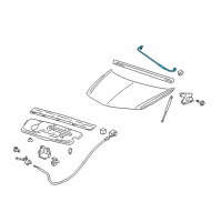 OEM Pontiac Aztek Rod Asm-Hood Hold Open Diagram - 10334868