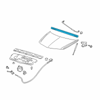 OEM 2003 Pontiac Aztek Weatherstrip Asm-Hood Rear Diagram - 10411526