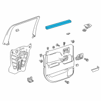 OEM 2016 GMC Sierra 2500 HD Belt Weatherstrip Diagram - 23229392