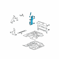 OEM 2008 Chevrolet Silverado 1500 Lock Pillar Trim Diagram - 22871291