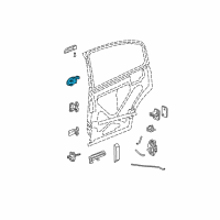 OEM 2004 Saturn Ion Handle Asm, Front Side Door Inside Diagram - 15287582