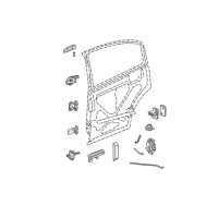 OEM Saturn Ion Rod, Rear Side Door Locking Diagram - 10376223