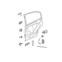 OEM Saturn Ion Swivel, Rear Side Door Outside Handle Rod Diagram - 22631226