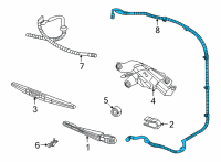 OEM 2022 Jeep Wagoneer HOSE-WINDSHIELD WASHER Diagram - 68340838AA