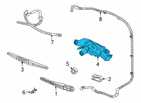 OEM 2022 Jeep Grand Wagoneer MOTOR-LIFTGATE WIPER Diagram - 68349256AA