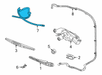 OEM Jeep HOSE-WINDSHIELD WASHER Diagram - 68340499AA