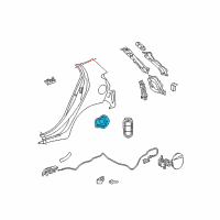 OEM 2011 Toyota Yaris Fuel Pocket Diagram - 61725-52080