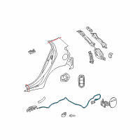 OEM 2007 Toyota Yaris Release Cable Diagram - 77035-52201