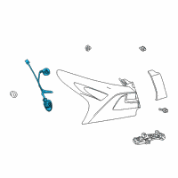OEM 2018 Lexus NX300h Socket & Wire, Rear Combination Lamp Diagram - 81555-78060