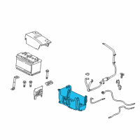 OEM 2018 Cadillac XTS Battery Tray Diagram - 23128537