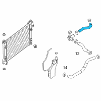 OEM 2017 Nissan Sentra Hose-Radiator, Upper Diagram - 21502-9AM0A