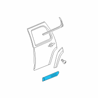 OEM Chevrolet Tahoe Body Side Molding Diagram - 15950368